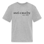 Load image into Gallery viewer, Anti-Cruelty 70's Retro Logo Kids' T-Shirt - heather gray

