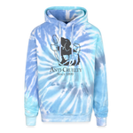 Load image into Gallery viewer, Anti-Cruelty 90's Retro Logo Adult Tie Dye Hoodie - blue lagoon
