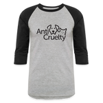 Load image into Gallery viewer, Anti-Cruelty Baseball T-Shirt - heather gray/black
