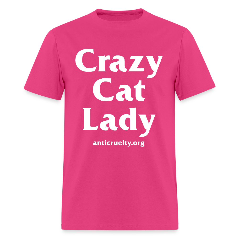 "Crazy Cat Lady" Unisex Classic T-Shirt - fuchsia