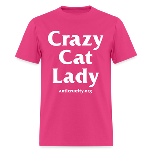"Crazy Cat Lady" Unisex Classic T-Shirt - fuchsia