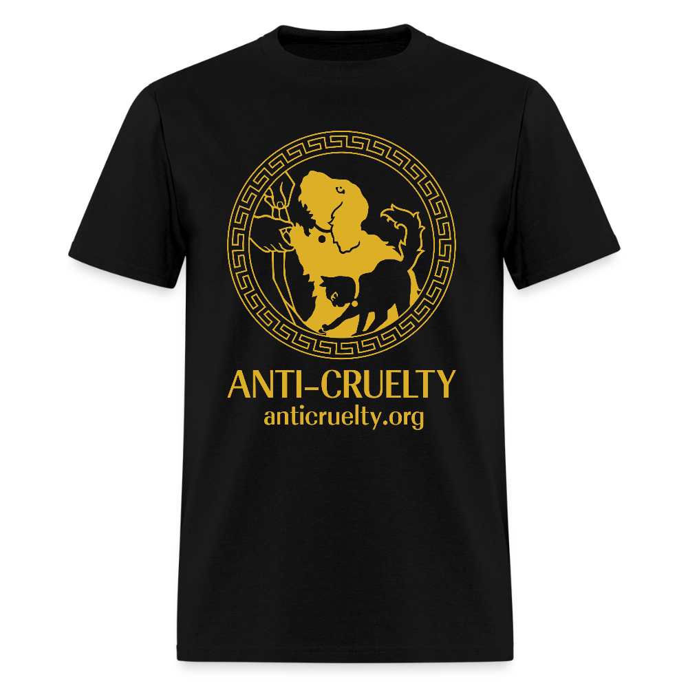 "Vintage Anti-Cruelty Greek Key" Unisex Classic T-Shirt - black