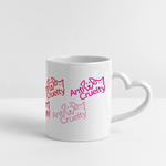Load image into Gallery viewer, Anti-Cruelty Valentine's Day Logo Mug with Heart Handle - white
