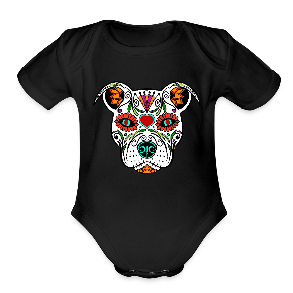 Día de los Doggie Baby Bodysuit - black