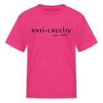 Load image into Gallery viewer, Anti-Cruelty 70's Retro Logo Kids' T-Shirt - fuchsia
