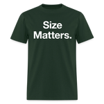 Load image into Gallery viewer, Size Matters Dark T-Shirt - forest green
