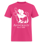 Load image into Gallery viewer, Anti-Cruelty 90's Retro Logo T-Shirt - fuchsia
