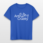 Load image into Gallery viewer, Anti-Cruelty Valentine's Day Logo Kids' T-Shirt - royal blue
