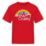 Load image into Gallery viewer, Anti-Cruelty Rainbow Logo TKids' T-Shirt - red
