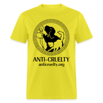 Load image into Gallery viewer, &quot;Vintage Anti-Cruelty Greek Key&quot; Bright Unisex Classic T-Shirt - yellow
