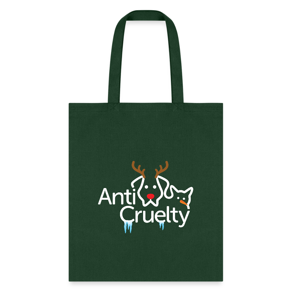 2025 Anti-Cruelty Holiday Tote Bag - forest green