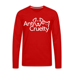 Load image into Gallery viewer, Anti-Cruelty Valentine's Day Logo Men's Long Sleeve T-Shirt - red
