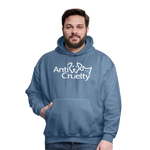 Load image into Gallery viewer, Anti-Cruelty Valentine's Day Logo Hoodie - denim blue
