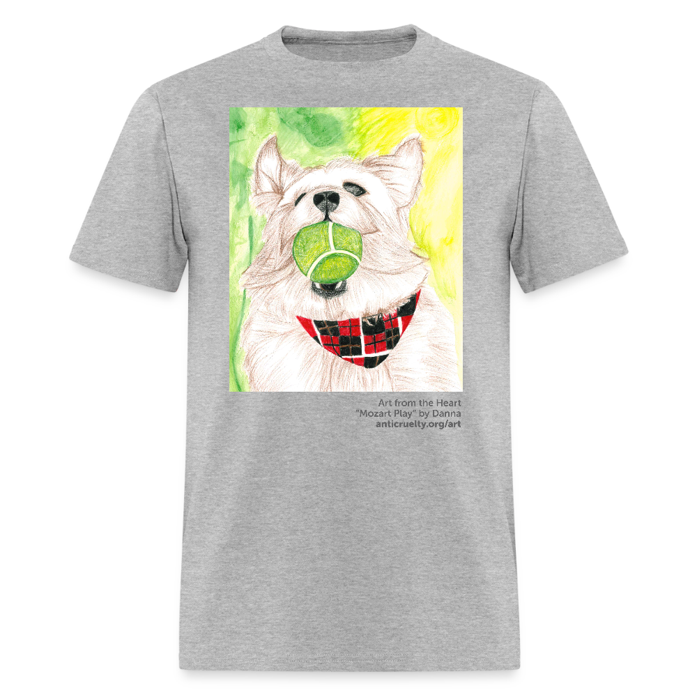 "Mozart Play" Art From The Heart Adult T-Shirt - heather gray