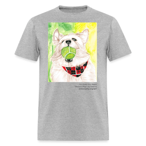 "Mozart Play" Art From The Heart Adult T-Shirt - heather gray