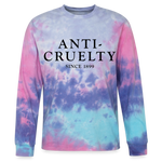Load image into Gallery viewer, Anti-Cruelty 40's Logo Tie Dye Long Sleeve T-shirt - cotton candy
