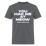 Load image into Gallery viewer, "You Had Me At Meow" Unisex Classic T-Shirt - charcoal
