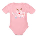 Load image into Gallery viewer, 2025 Anti-Cruelty Holiday Sleeve Baby Bodysuit - light pink

