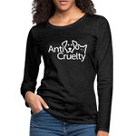 Load image into Gallery viewer, Anti-Cruelty Valentine's Day Logo Women's Long Sleeve T-Shirt - charcoal grey
