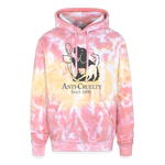 Load image into Gallery viewer, Anti-Cruelty 90's Retro Logo Adult Tie Dye Hoodie - funnel cake
