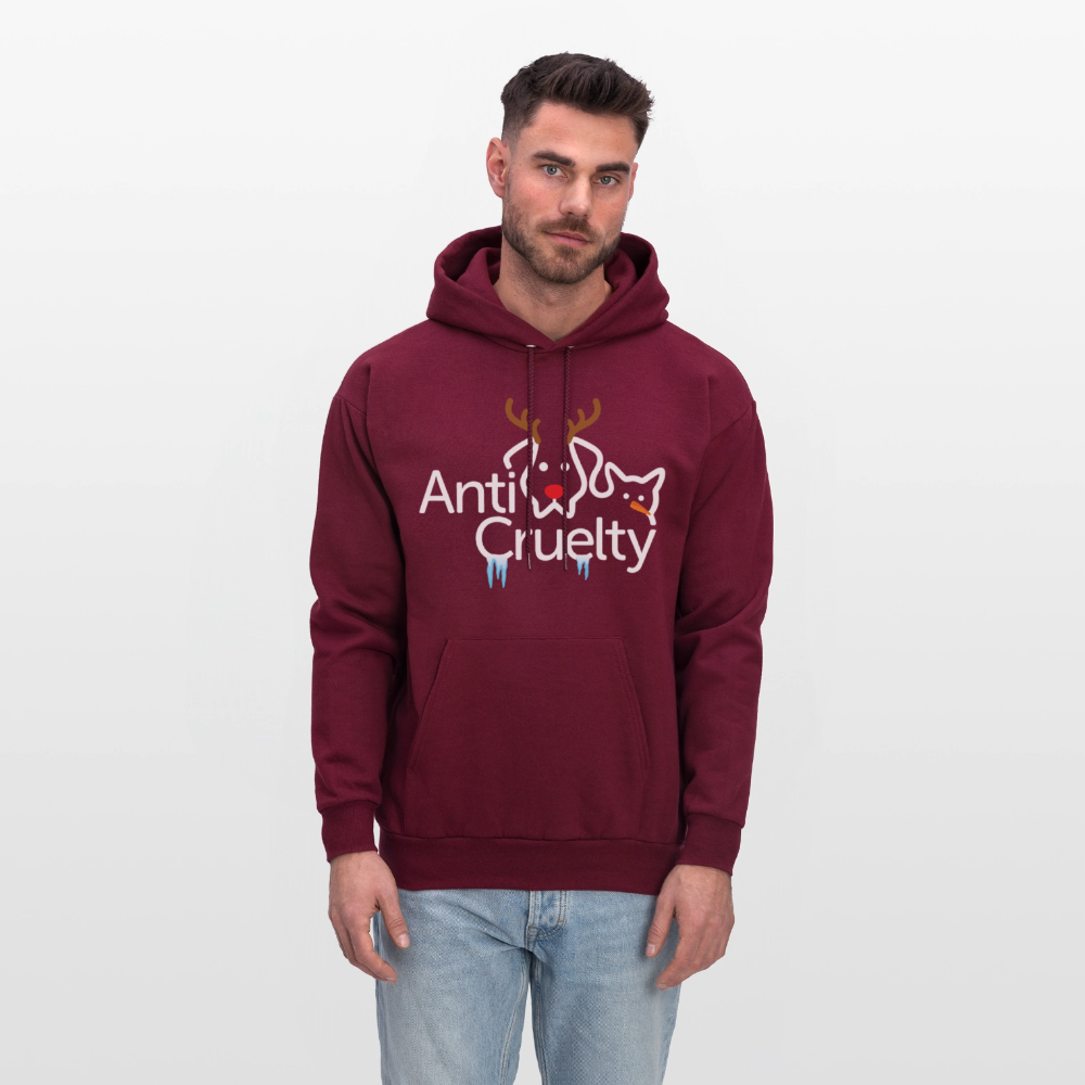 2025 Anti-Cruelty Holiday Hoodie - burgundy