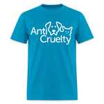 Load image into Gallery viewer, Anti-Cruelty Valentine's Day Logo T-Shirt - turquoise
