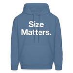 Load image into Gallery viewer, Size Matters Dark Hoodie - denim blue
