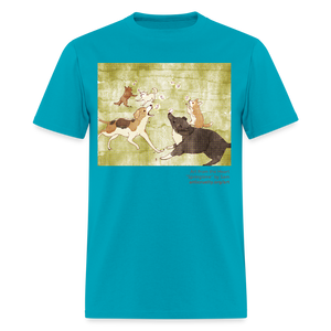 "Springtime" Art From The Heart Adult T-Shirt - turquoise