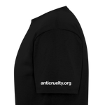 Load image into Gallery viewer, Anti-Cruelty Dark T-Shirt - black
