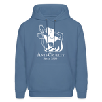 Load image into Gallery viewer, Anti-Cruelty 90's Retro Logo Men's Hoodie - denim blue
