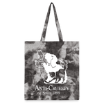 Load image into Gallery viewer, A nti-Cruelty 90's Retro Logo Tie Dye Tote - stormy ash
