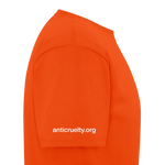 Load image into Gallery viewer, Anti-Cruelty "Because Love." T-Shirt - orange

