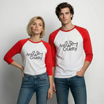 Load image into Gallery viewer, Anti-Cruelty Baseball T-Shirt - white/red

