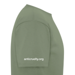 Load image into Gallery viewer, Anti-Cruelty "Because Love." T-Shirt - military green
