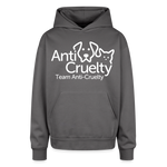 Load image into Gallery viewer, Team Anti-Cruelty Oversized Hooded Sweatshirt - graphite gray

