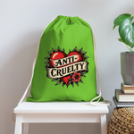 Load image into Gallery viewer, Anti-Cruelty Retro Heart Cotton Drawstring Bag - clover
