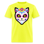 Load image into Gallery viewer, Día de los Meowertos T-Shirt - safety green
