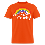 Load image into Gallery viewer, Anti-Cruelty Rainbow Logo T-Shirt - orange
