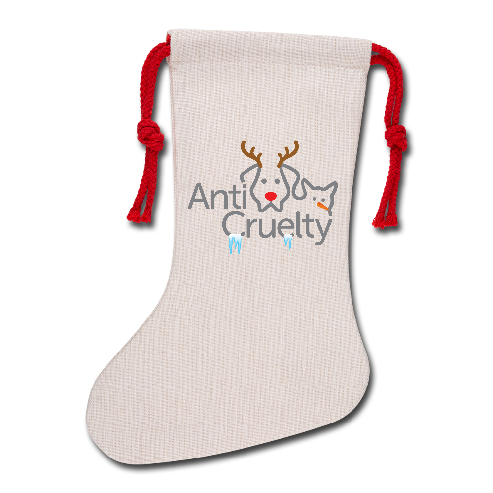 2025 Anti-Cruelty Holiday Stocking - natural