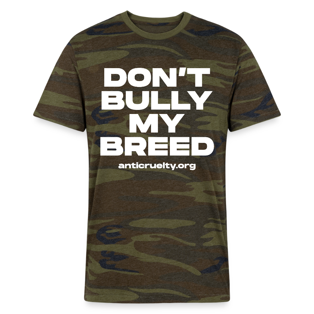 "Don't Bully My Breed" Camo T-Shirt - green camo