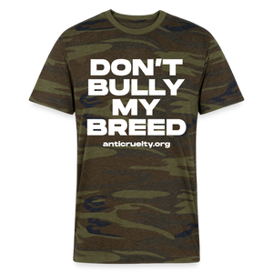 "Don't Bully My Breed" Camo T-Shirt - green camo
