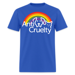 Load image into Gallery viewer, Anti-Cruelty Rainbow Logo T-Shirt - royal blue
