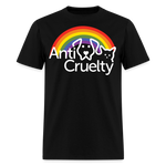 Load image into Gallery viewer, Anti-Cruelty Rainbow Logo T-Shirt - black
