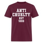 Load image into Gallery viewer, Anti-Cruelty University T-Shirt - burgundy
