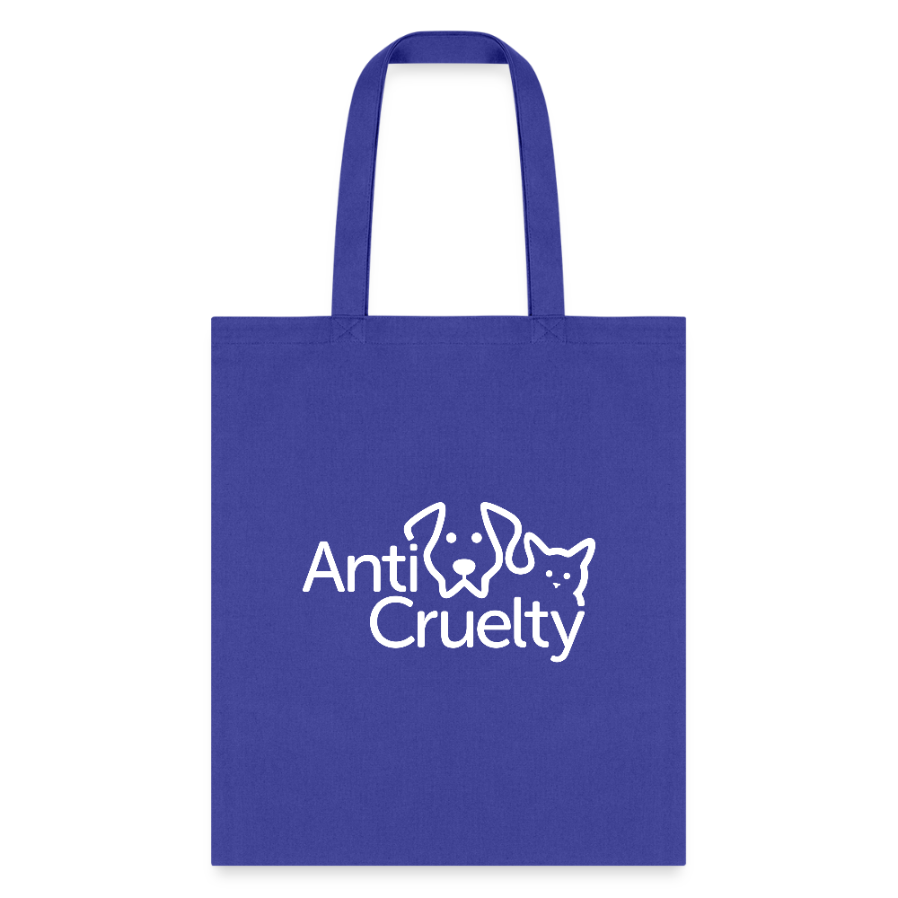 Anti-Cruelty Logo Tote Bag - royal blue