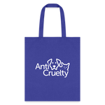 Load image into Gallery viewer, Anti-Cruelty Logo Tote Bag - royal blue
