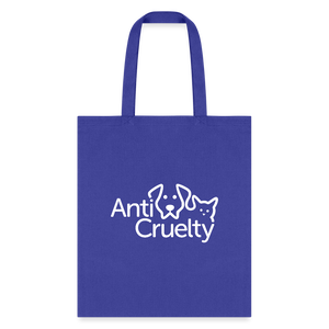 Anti-Cruelty Logo Tote Bag - royal blue