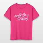 Load image into Gallery viewer, Anti-Cruelty Valentine's Day Logo Kids' T-Shirt - fuchsia

