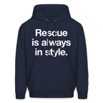 Load image into Gallery viewer, Rescue is always in style. Dark Hoodie - navy

