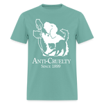 Load image into Gallery viewer, Anti-Cruelty 90's Retro Logo T-Shirt - aquatic

